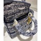 Replica Christian Dior Medium Lady D-Lite Bag Dark Blue