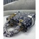 Fake Christian Dior Medium Lady D-Lite Bag Dark Blue Replica