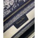 Fake Christian Dior Medium Lady D-Lite Bag Dark Blue Replica