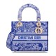 Replica Christian Dior Medium Lady d-Lite Bag Dark Blue