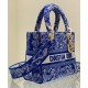 Replica Christian Dior Medium Lady d-Lite Bag Dark Blue