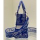 Replica Christian Dior Medium Lady d-Lite Bag Dark Blue