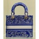 Replica Christian Dior Medium Lady d-Lite Bag Dark Blue