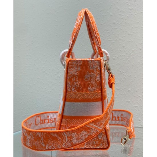 Replica Christian Dior Medium Lady d-Lite Bag Orange