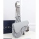 Fake Christian Dior Saddle Bag Gray Replica