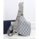 Fake Christian Dior Saddle Bag Gray Replica