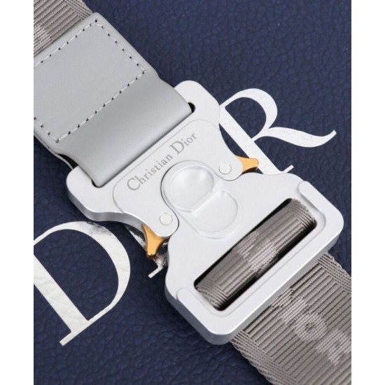 Fake Christian Dior Saddle Bag Gray Replica