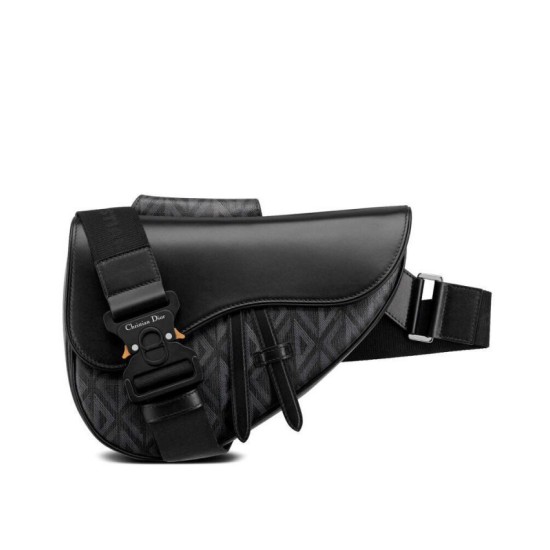 Fake Christian Dior Saddle Bag Black Replica