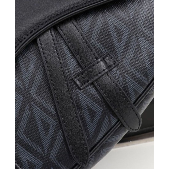 Fake Christian Dior Saddle Bag Black Replica