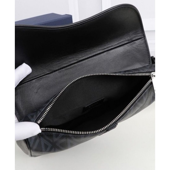 Fake Christian Dior Saddle Bag Black Replica