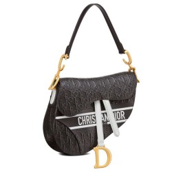 Replica Christian Dior Saddle Bag Black