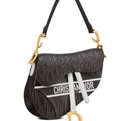 Replica Christian Dior Saddle Bag Black