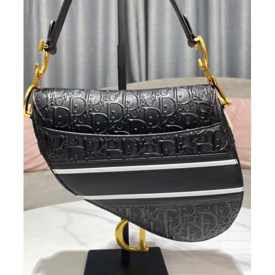 Replica Christian Dior Saddle Bag Black