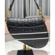 Replica Christian Dior Saddle Bag Black