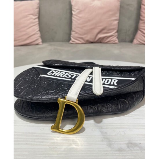 Replica Christian Dior Saddle Bag Black