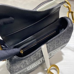 Replica Christian Dior Saddle Bag Black
