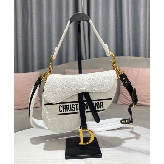 Replica Christian Dior Saddle Bag Cream