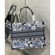 Fake Christian Dior Medium Dior Book Tote Dark Blue Replica