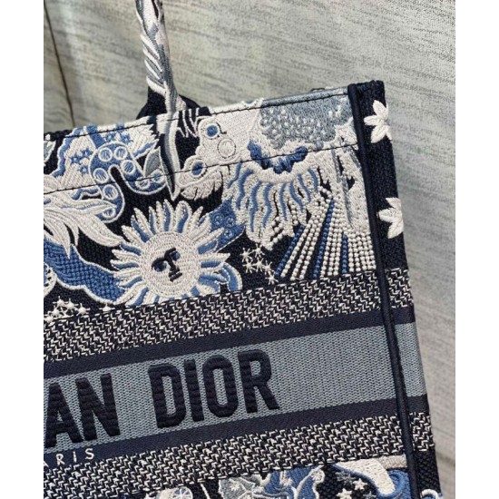Fake Christian Dior Medium Dior Book Tote Dark Blue Replica