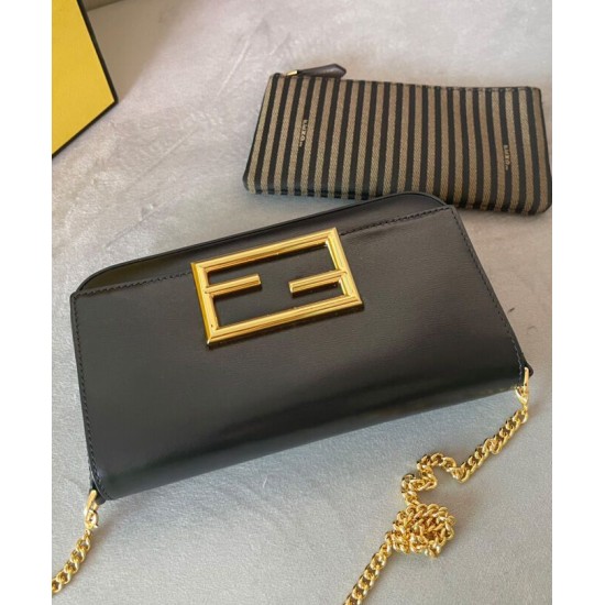 Replica Wallet On Chain With Pouches Black