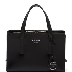Replica Prada Re-Edition 1995 Brushed-Leather Mini Handbag Black
