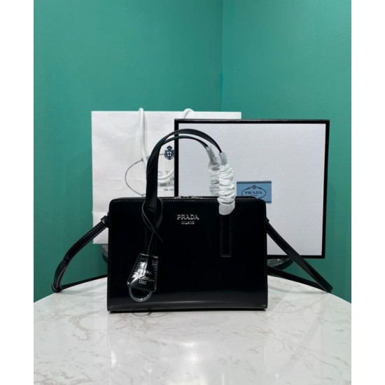 Replica Prada Re-Edition 1995 Brushed-Leather Mini Handbag Black