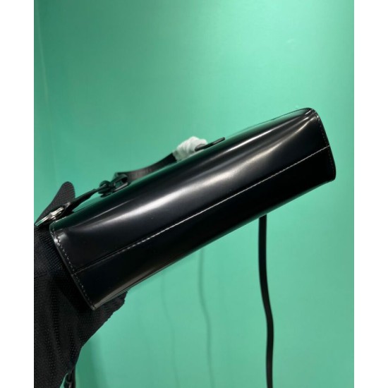 Replica Prada Re-Edition 1995 Brushed-Leather Mini Handbag Black