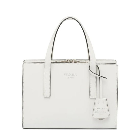 Replica Prada Re-Edition 1995 Brushed-Leather Mini Handbag Cream
