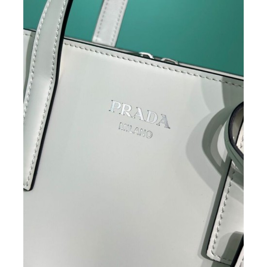 Replica Prada Re-Edition 1995 Brushed-Leather Mini Handbag Cream