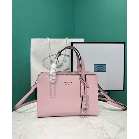 Fake Prada Re-Edition 1995 Brushed-Leather Mini Handbag Pink Replica