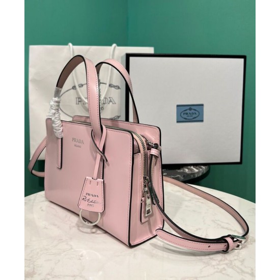 Fake Prada Re-Edition 1995 Brushed-Leather Mini Handbag Pink Replica