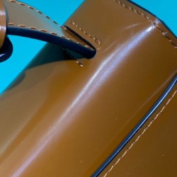 Fake Prada Embleme Brushed-Leather Bag Coffee Replica Replica Prada Embleme Brushed-Leather Bag Coffee