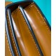 Replica Prada Embleme Brushed-Leather Bag Coffee