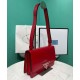 Replica Prada Embleme Brushed-Leather Bag Red