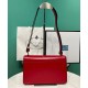 Replica Prada Embleme Brushed-Leather Bag Red