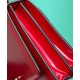 Replica Prada Embleme Brushed-Leather Bag Red