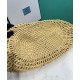 Replica Prada Raffia Tote Bag Apricot