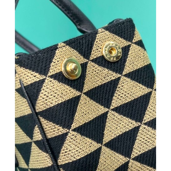 Replica Prada Borsa Prada Galleria Medium In Tessuto Jacquard Apricot