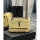 Fake YSL Saint Laurent Niki Medium Chain Bag In Raffia And Leather Apricot Replica