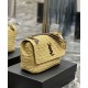Fake YSL Saint Laurent Niki Medium Chain Bag In Raffia And Leather Apricot Replica