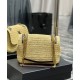 Fake YSL Saint Laurent Niki Medium Chain Bag In Raffia And Leather Apricot Replica