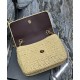 Fake YSL Saint Laurent Niki Medium Chain Bag In Raffia And Leather Apricot Replica