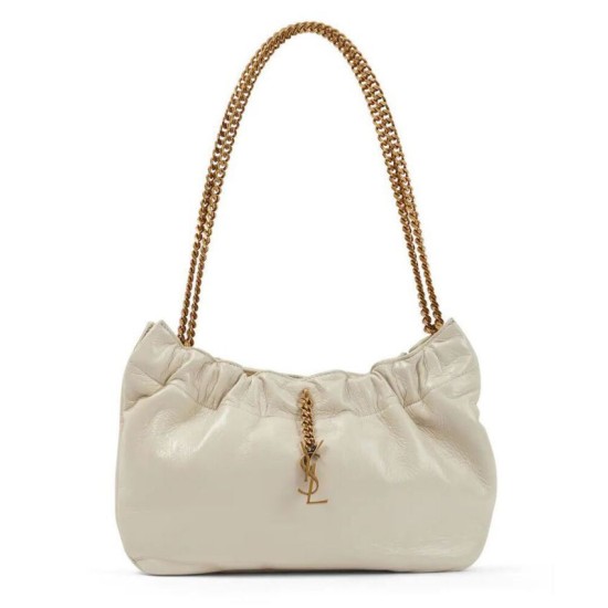 Replica YSL Saint Laurent Mini Leather Shoulder Bag Cream
