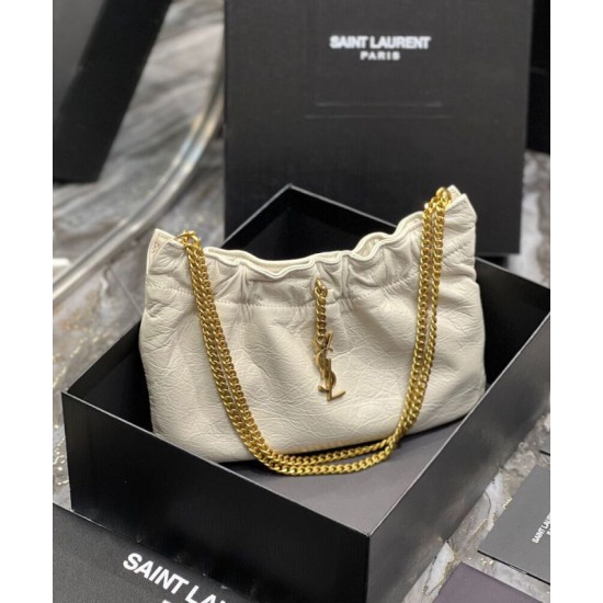 Replica YSL Saint Laurent Mini Leather Shoulder Bag Cream