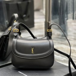 Fake YSL Saint Laurent Charlie Medium Shoulder Bag In Smooth Leather Black Replica