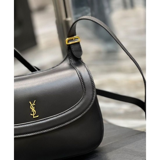 Fake YSL Saint Laurent Charlie Medium Shoulder Bag In Smooth Leather Black Replica Fake YSL Saint Laurent Charlie Medium Shoulder Bag In Smooth Leather Black Replica