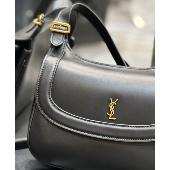 Fake YSL Saint Laurent Charlie Medium Shoulder Bag In Smooth Leather Black Replica Fake YSL Saint Laurent Charlie Medium Shoulder Bag In Smooth Leather Black Replica