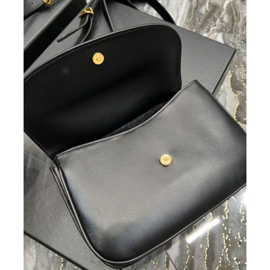 Fake YSL Saint Laurent Charlie Medium Shoulder Bag In Smooth Leather Black Replica Fake YSL Saint Laurent Charlie Medium Shoulder Bag In Smooth Leather Black Replica