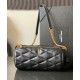Fake YSL Saint Laurent Sade Mini Tube Bag In Quilted Lambskin Black Replica