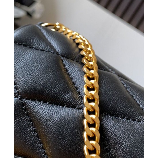 Fake YSL Saint Laurent Sade Mini Tube Bag In Quilted Lambskin Black Replica